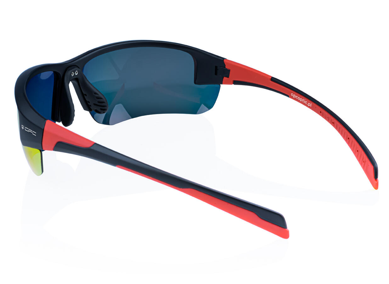 Okulary przeciwsłoneczne BIKE SAN SALVO Matt Black Red REVO + ETUI 4/7
