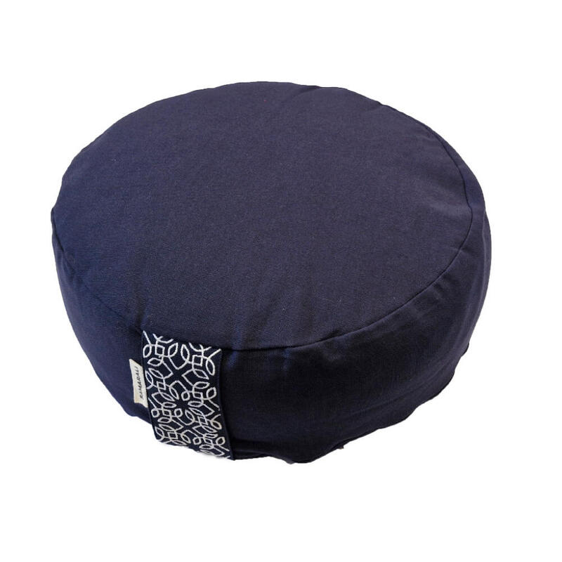 Pernă rotunda pentru meditație Albastru marin  - XL