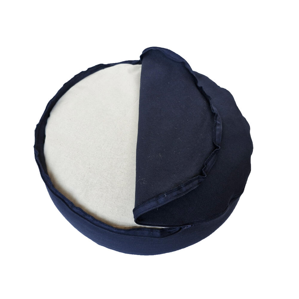Almofada de meditação redonda - Azul Marinho XL 3/4