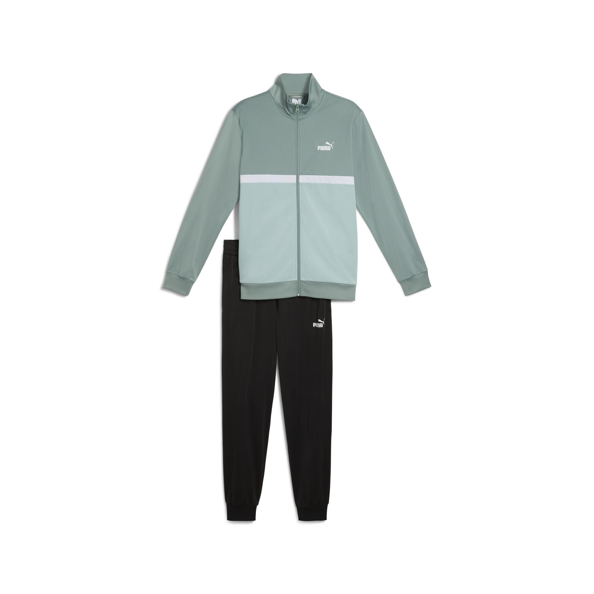 Poly Colourblock trainingspak voor heren PUMA Green Moon 5/7