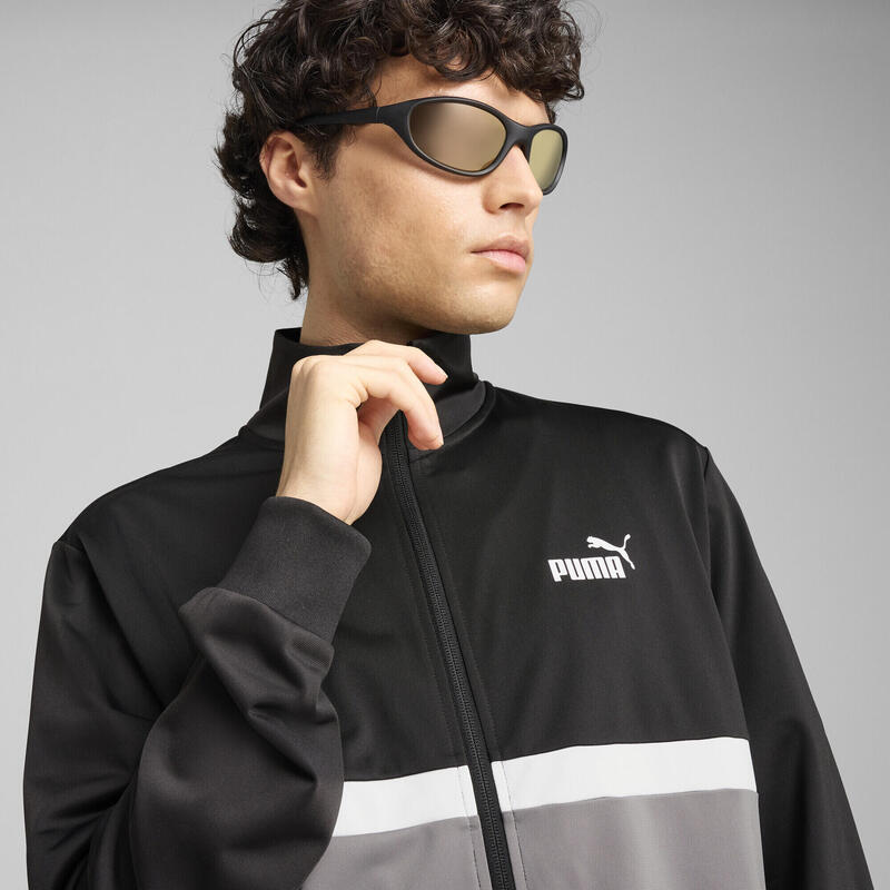 Poly Colourblock Tracksuit Men PUMA Black