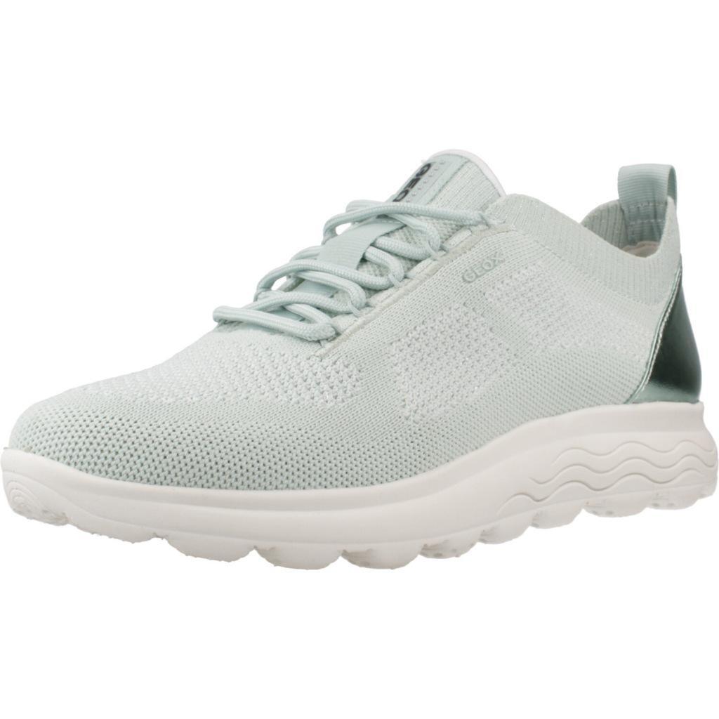 Geox Damen Sneaker D Spherica C – Atmungsaktiv, Mit Stoßdämpfung, Aus Velours- Und Glattleder