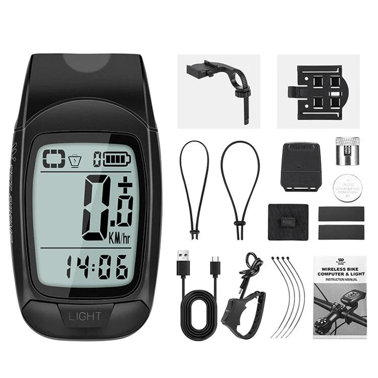 Ordinateur de Vélo 3en1 Phare Klaxon Compteur