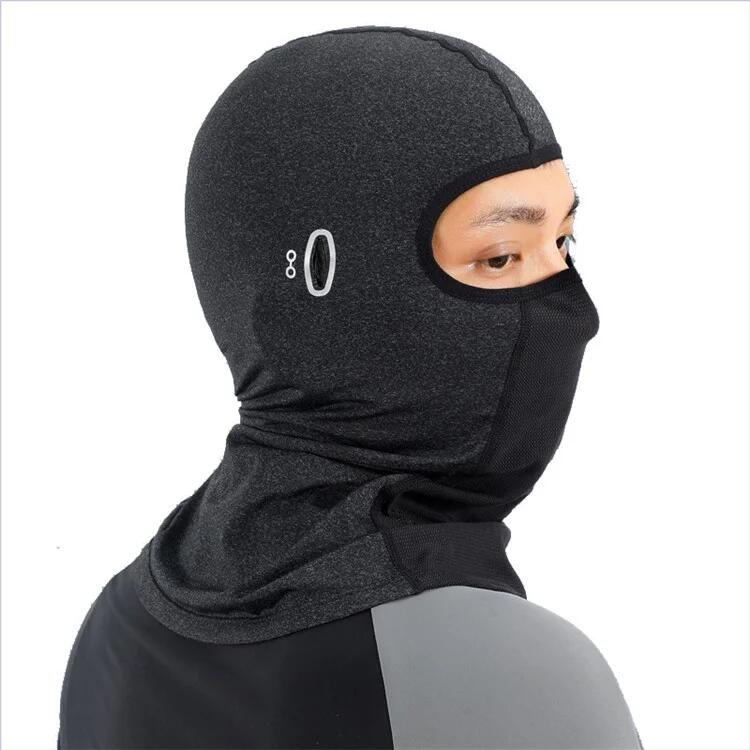 Balaclava de verão cinza, respirável, com proteção UV