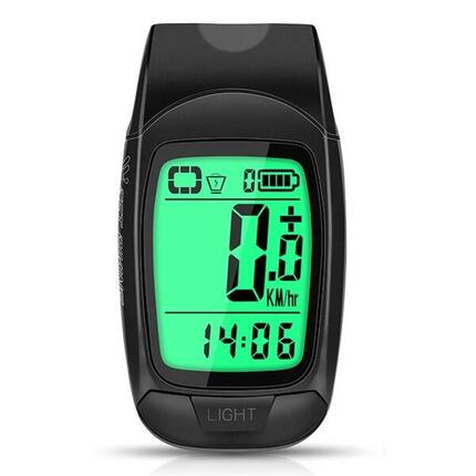 3-in-1 fietscomputer met verlichting, bel en kilometerteller