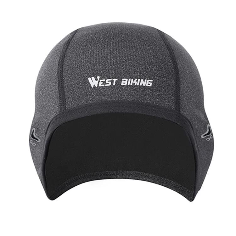 WEST BIKING Zwarte thermische wintermuts van fleece