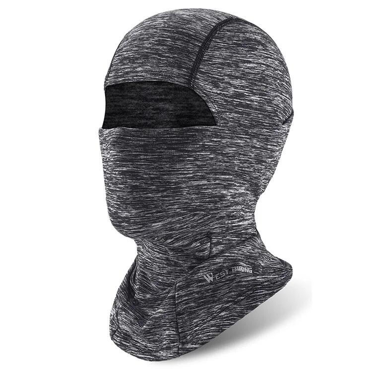 Full Face Hood Warm Protection Gray Stripes