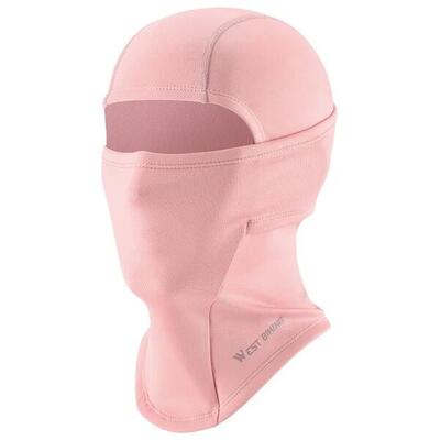 Warme wintermuts voor kinderen. winddicht voor hoofd en gezicht. roze