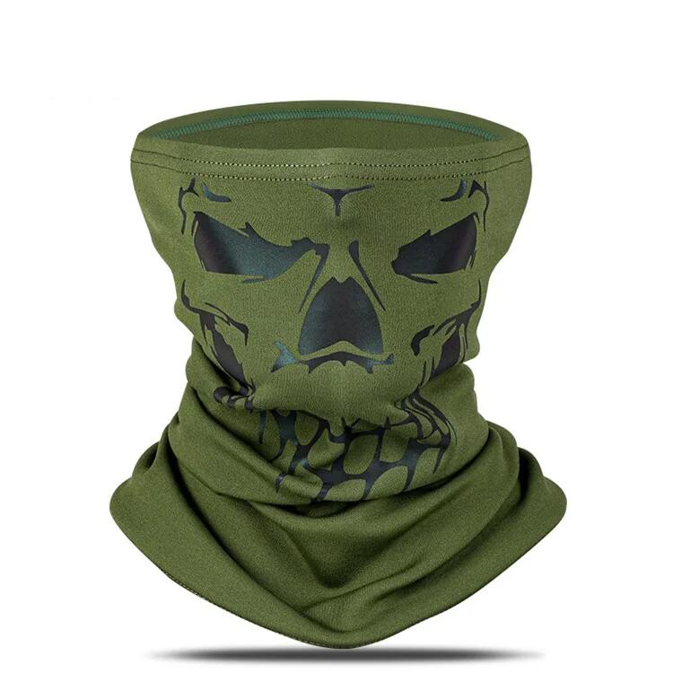 Ocieplana kominiarka z odblaskiem, zielona, wiatroodporna 2/2