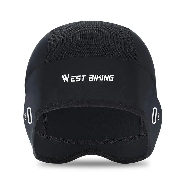 WEST BIKING Berretto estivo rinfrescante in seta ghiacciata nero