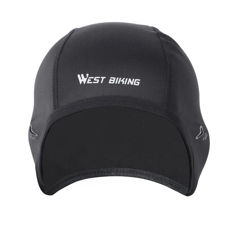 WEST BIKING Zwarte thermische wintermuts van fleece