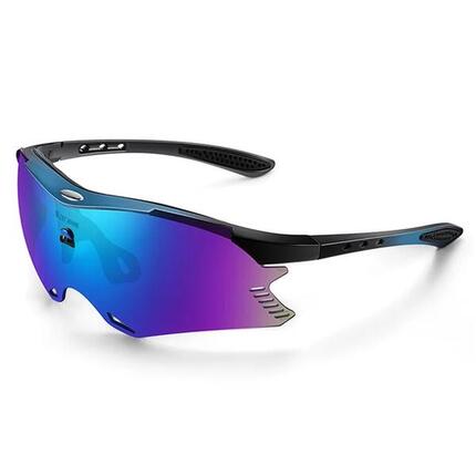 Lunettes de Soleil UV400 AntiUV CoupeVent Noire / Verres Gris Foncé