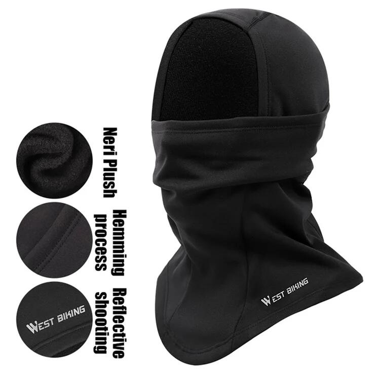 Couvrecou Polaire Randonnée Skateboard Coupe Vent Balaclava Noir