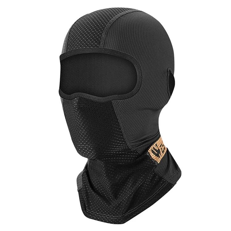 WEST BIKING Collo per il viso nero in seta ghiacciata con protezione UV