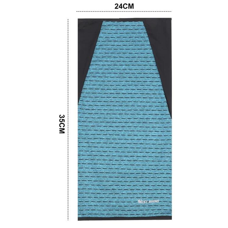 Cachecou Unisexe en Soie Glacée Protection Solaire Bleu 4/6