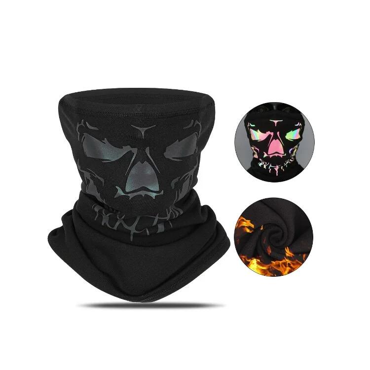 WEST BIKING Reflektierender Halswärmer, Fleece, winddicht, Balaclava, schwarz