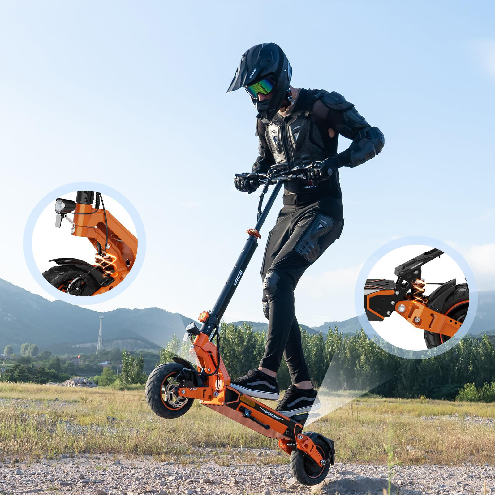 E-Scooter mit Straßenzulassung (ABE) 90-100KM RCB-D7-20.8Ah 7/8