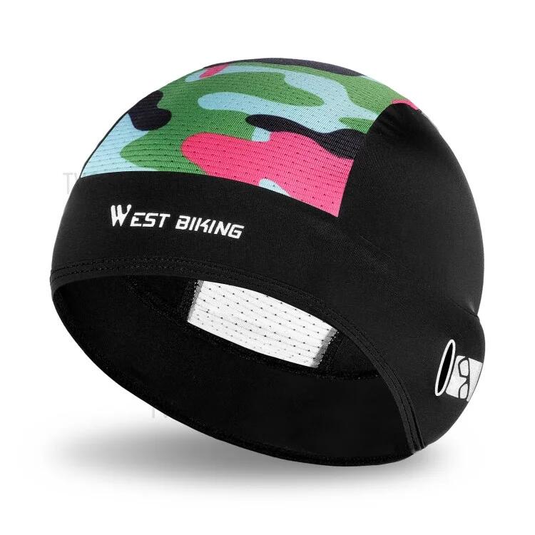 WEST BIKING Berretto estivo con protezione UV, seta ghiacciata, sportivo, nero