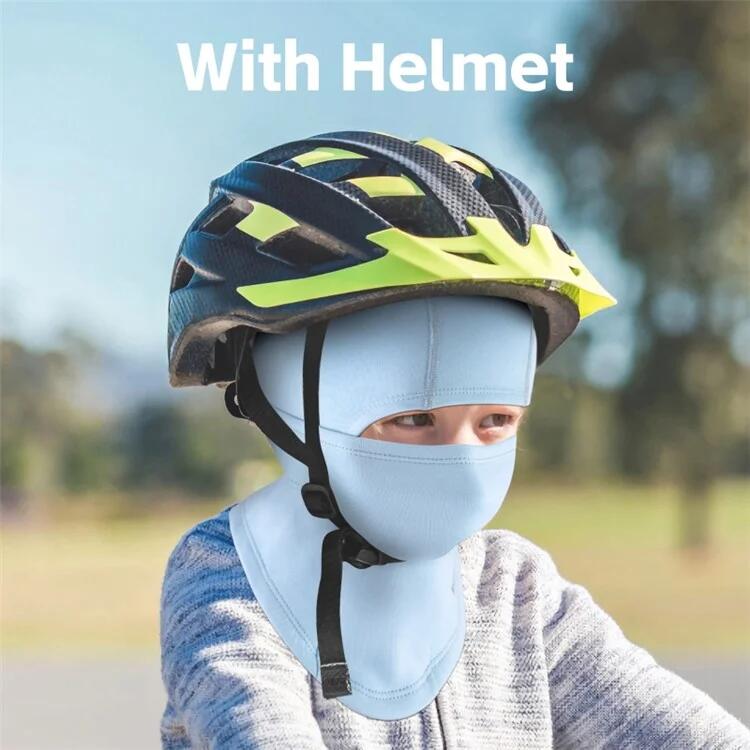 Warme Wintermütze für Kinder, winddicht, elastisch, für Kopf und Gesicht, blau 2/2
