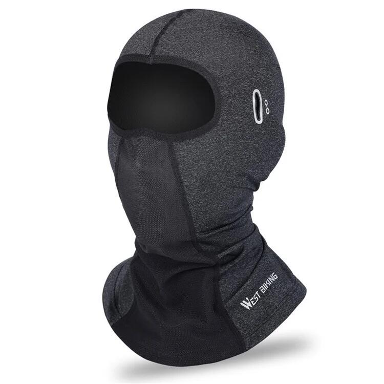 Balaclava Sous Casque Moto/bicyclette - Microfibre Respirant été, Noir, Taille Unique