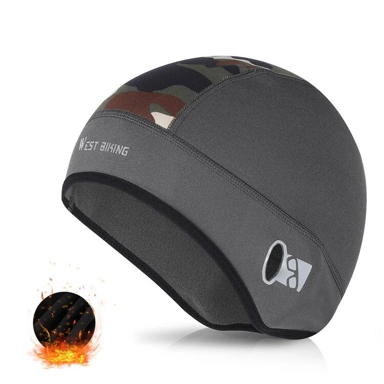 WEST BIKING Zimní čepice s maskáčovým vzorem s otvory na brýle