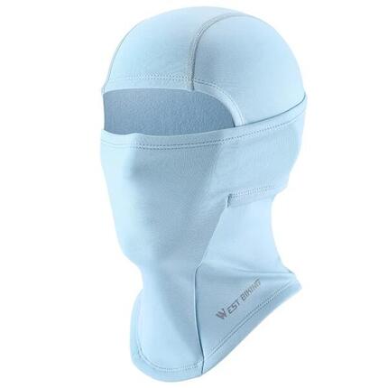 Cagoule Hiver Chaude Enfant Coupe Vent Élastique Tête Visage Bleu