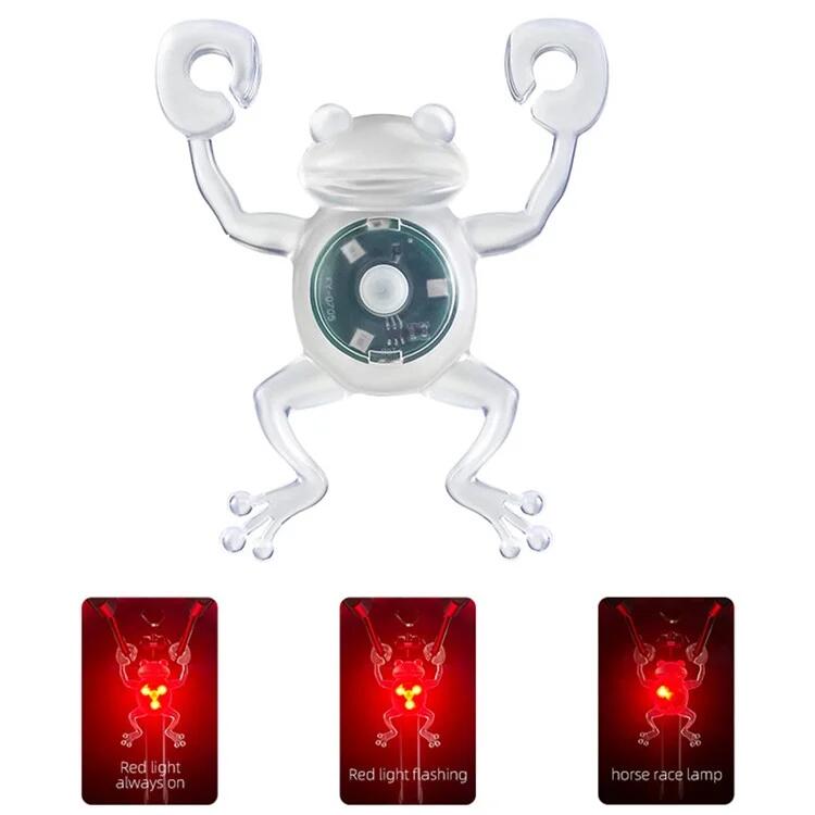 WEST BIKING Luce posteriore impermeabile a LED per bicicletta a forma di rana con luce rossa