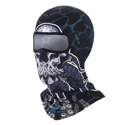 Sciarpa magica estiva anti-UV collo in seta ghiacciata con teschio