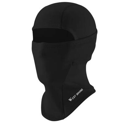 Warme wintermuts voor kinderen voor hoofd en gezicht. zwart