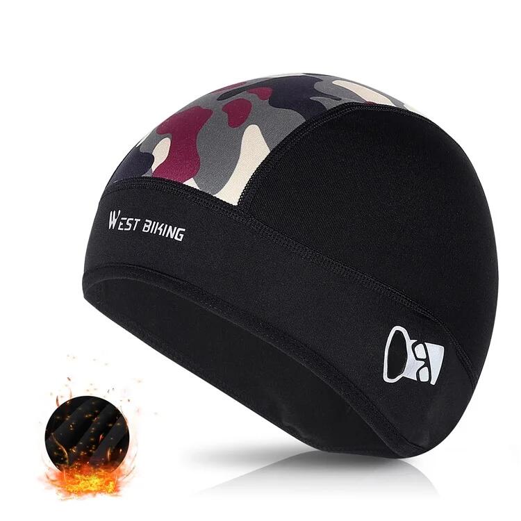 Boné de inverno quente, camuflado, com furos para óculos, preto