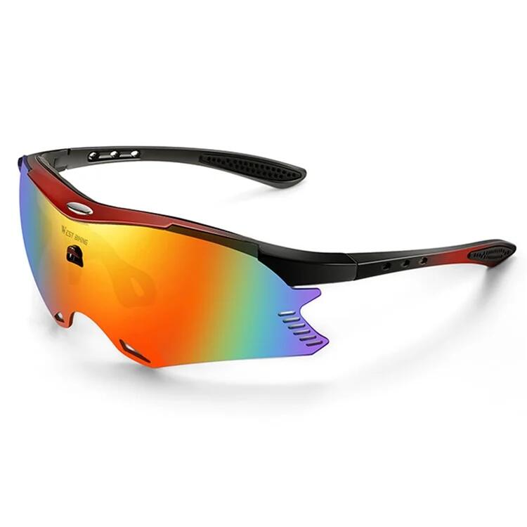 WEST BIKING Óculos de sol com proteção UV400 e à prova de vento