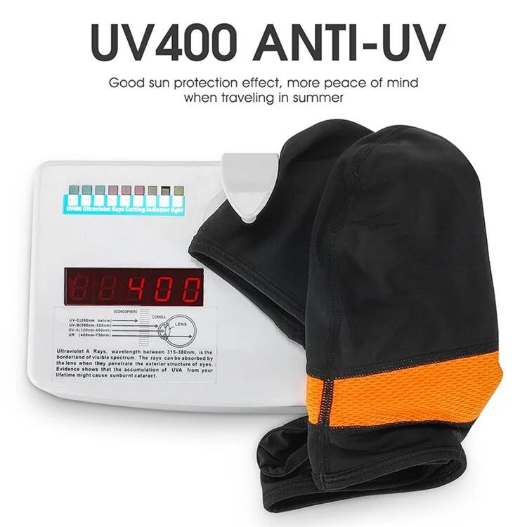 Zwart/oranje anti-UV zomermuts van ijspzijde 2/2