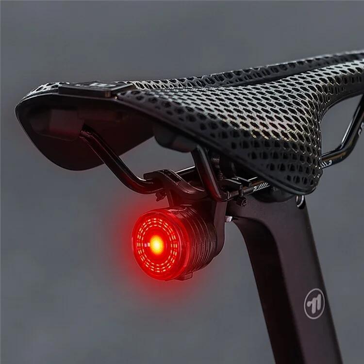 Luz traseira para bicicleta 4 modos inteligente detecção alerta 2/5