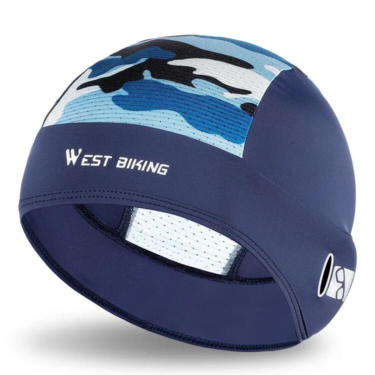 Summer UV Protection Ice Silk Sport Cap Blue