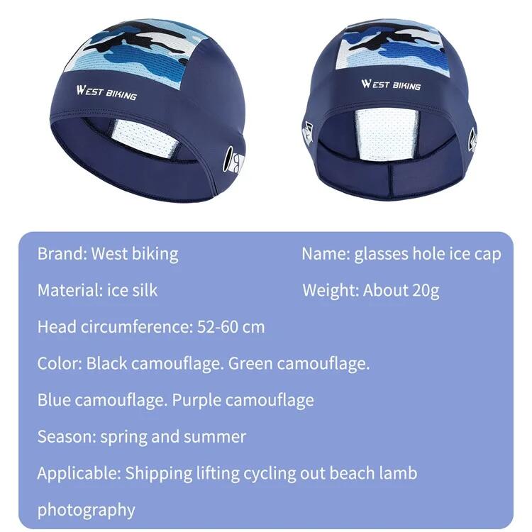Bonnet d'été Anti UV Soie Glacée Sport Bleu 2/2