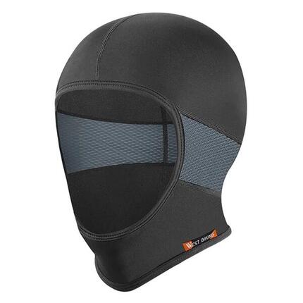 Bonnet d'Été en Soie Glacée Anti UV Cagoule Noir/Gris