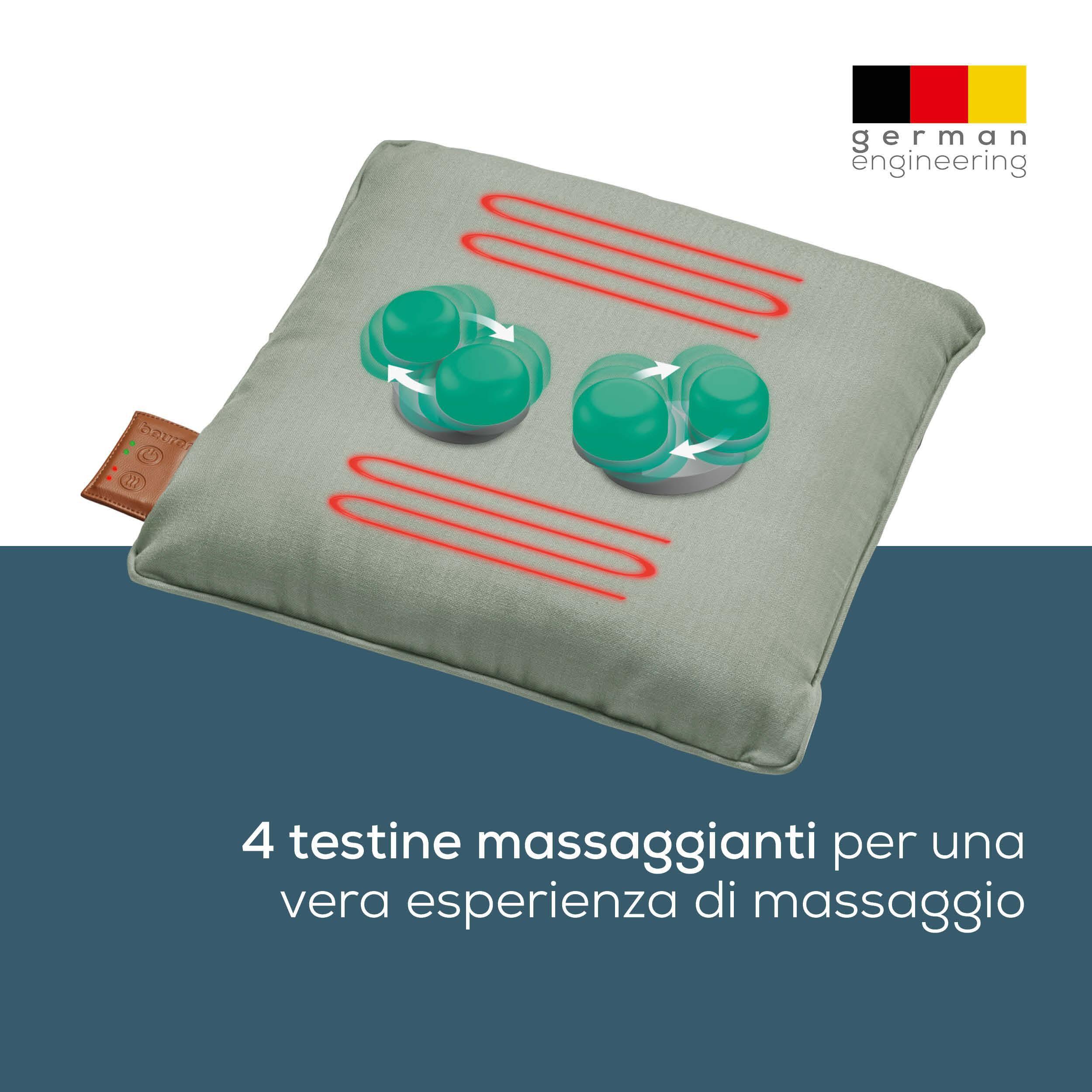 Cuscino massaggiante shiatsu a batteria con funzione calore MG 139 Mint 5/7