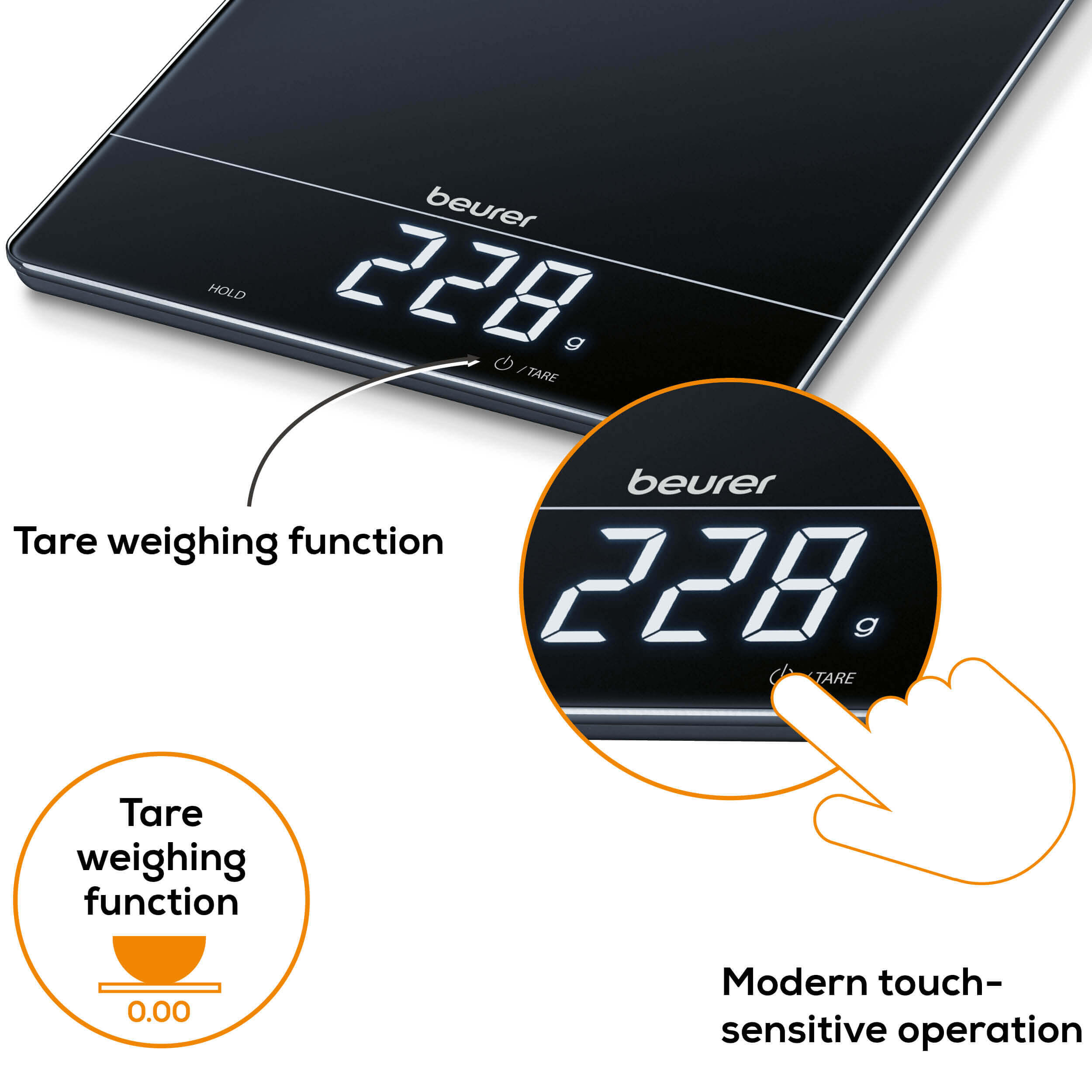 Bilancia per alimenti KS 34 Nero - XL fino a 15 kg 3/7