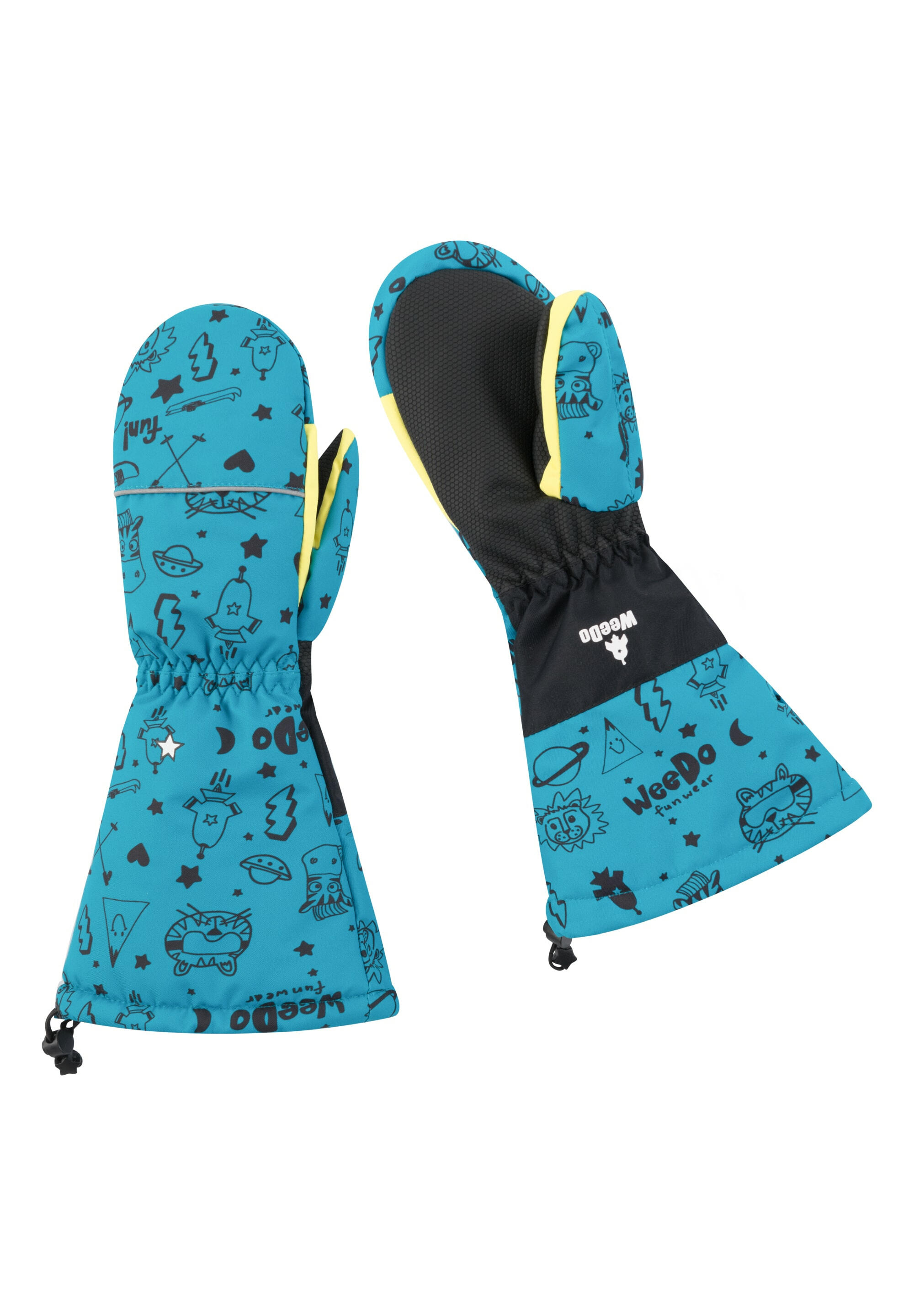 WEEDO FUNWEAR Handschoenen Monster groenblauw ademend reflecterend waterdicht
