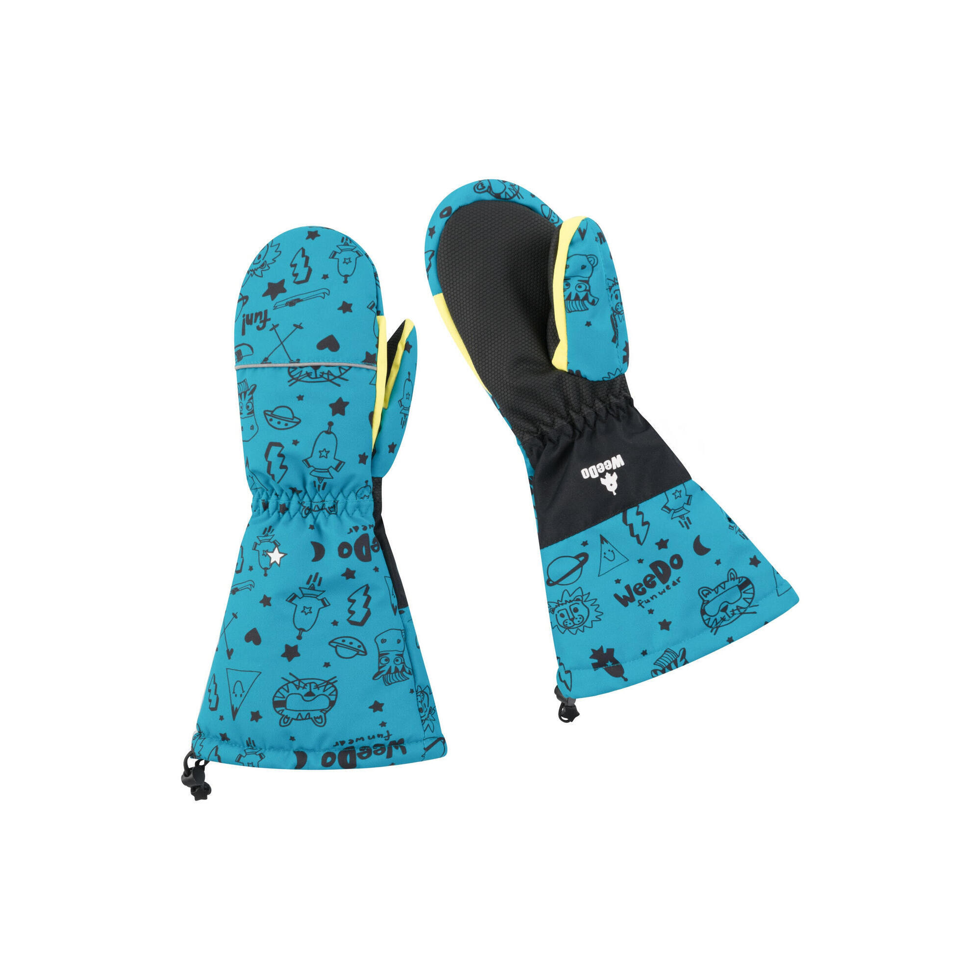 Weedo Funwear - Gants Monster Sarcelle Respirant Réfléchissant Imperméable - Moufles - Bleu|turquoise - 40 M - Decathlon