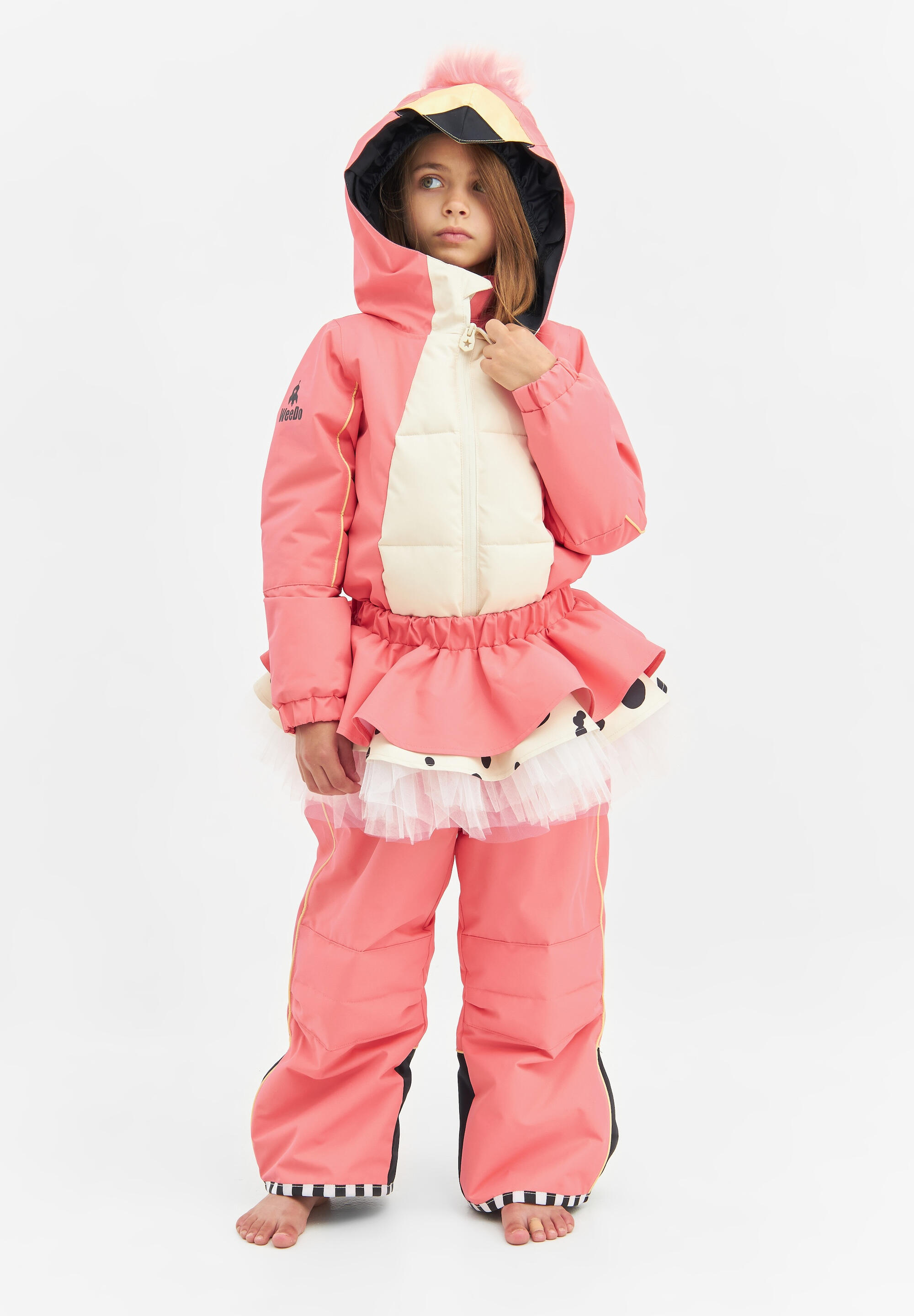 Combinaison de neige FLAMINGDO rose réchauffement imperméable 3/5