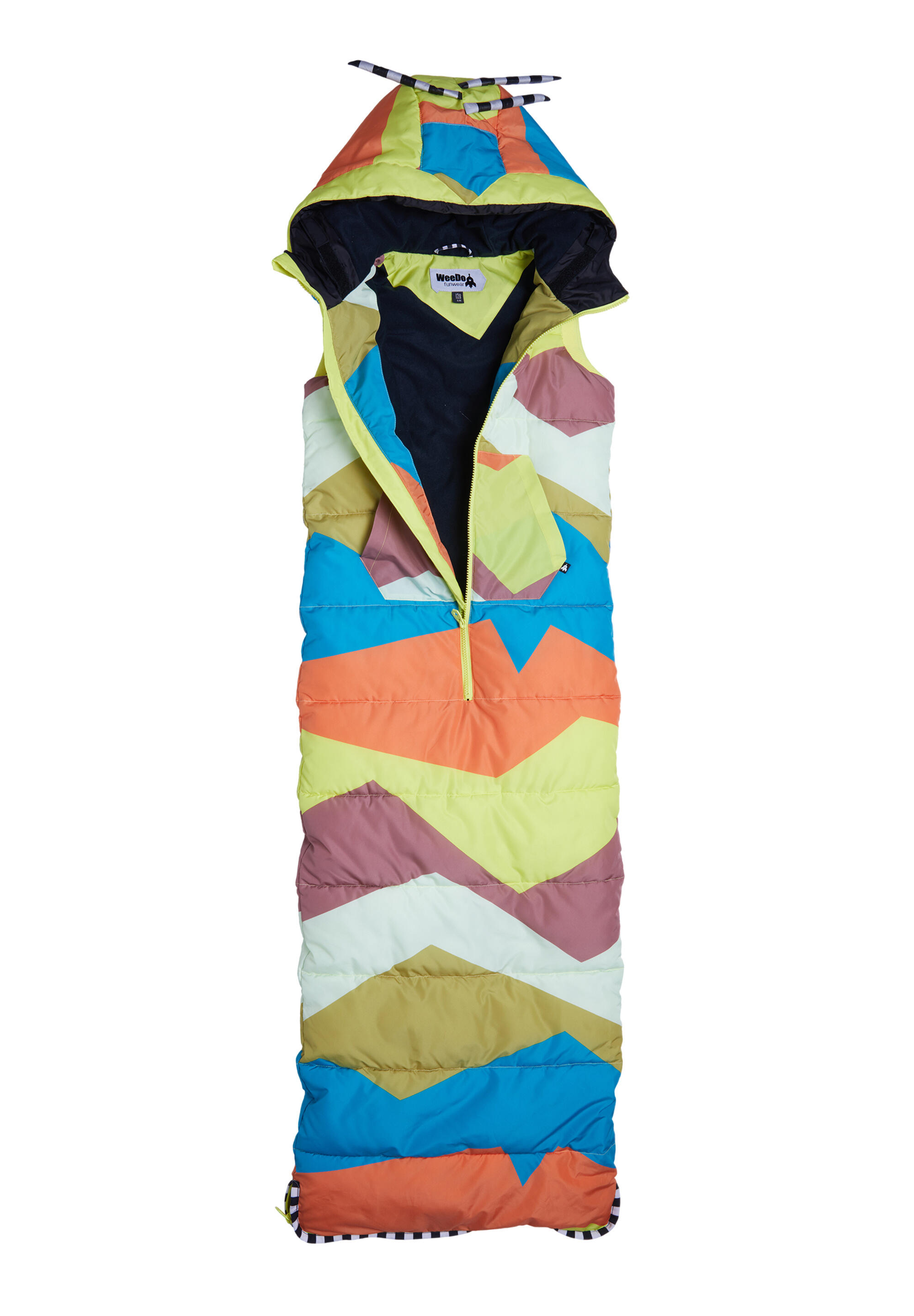 WEEDO FUNWEAR Schlafsackweste WOODY Bird mehrfarbig atmungsaktiv Stauraumfunktion wasserdicht