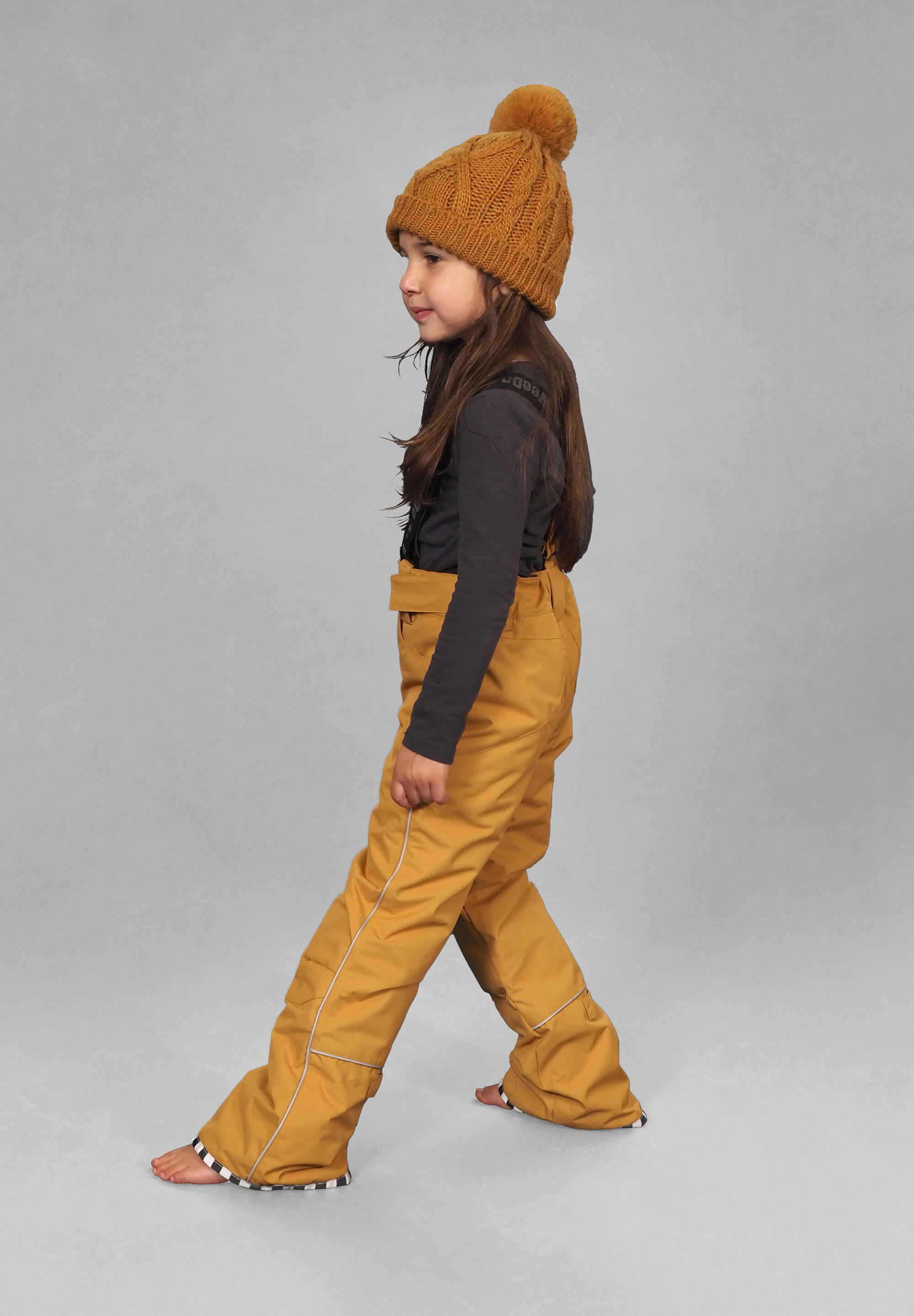 Pantaloni da neve LIODO Löwe arancio screziato impermeabile 4/5