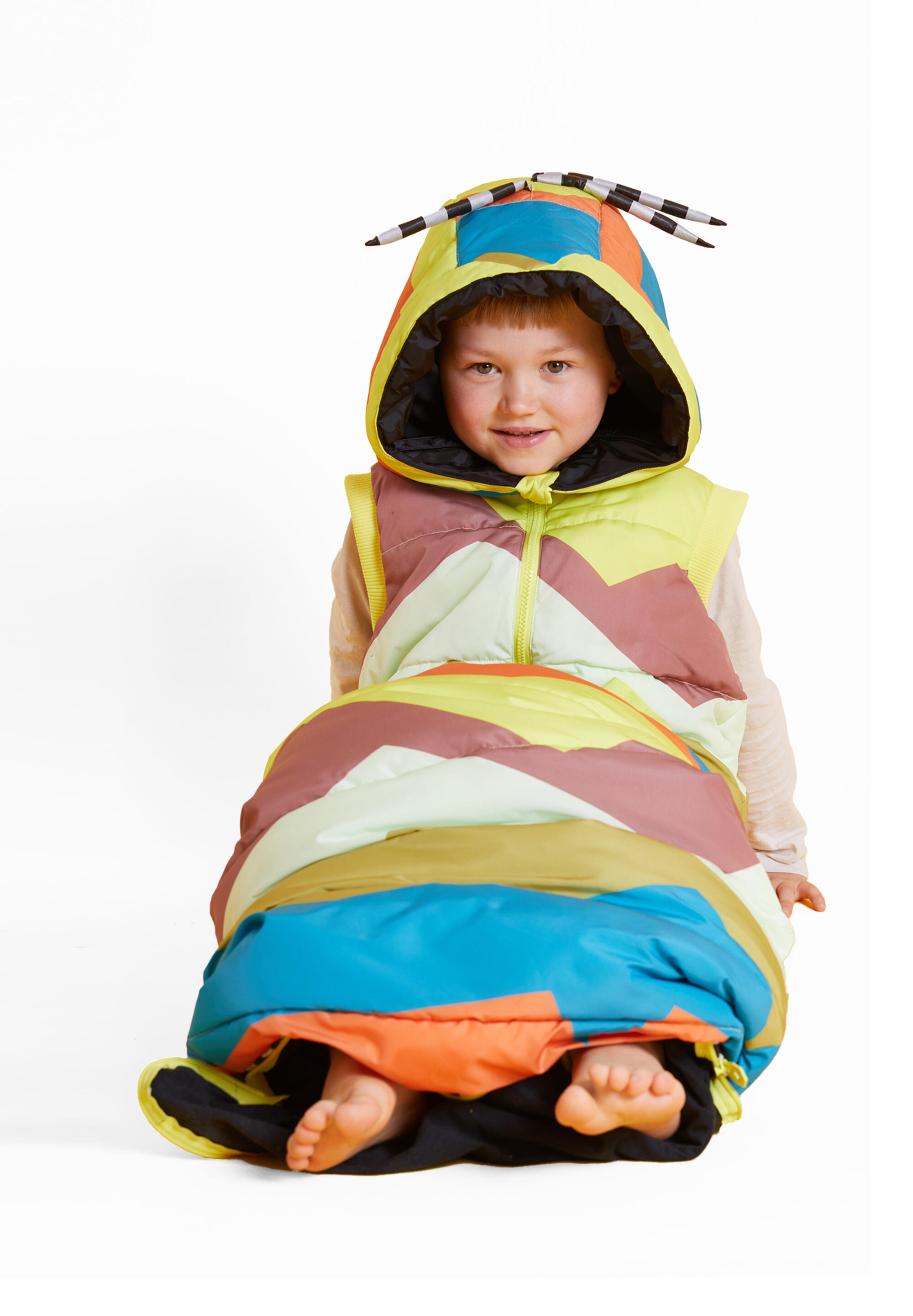 Slaapzak vest WOODY Bird veelkleurig ademend opslagfunctie waterdicht 3/5