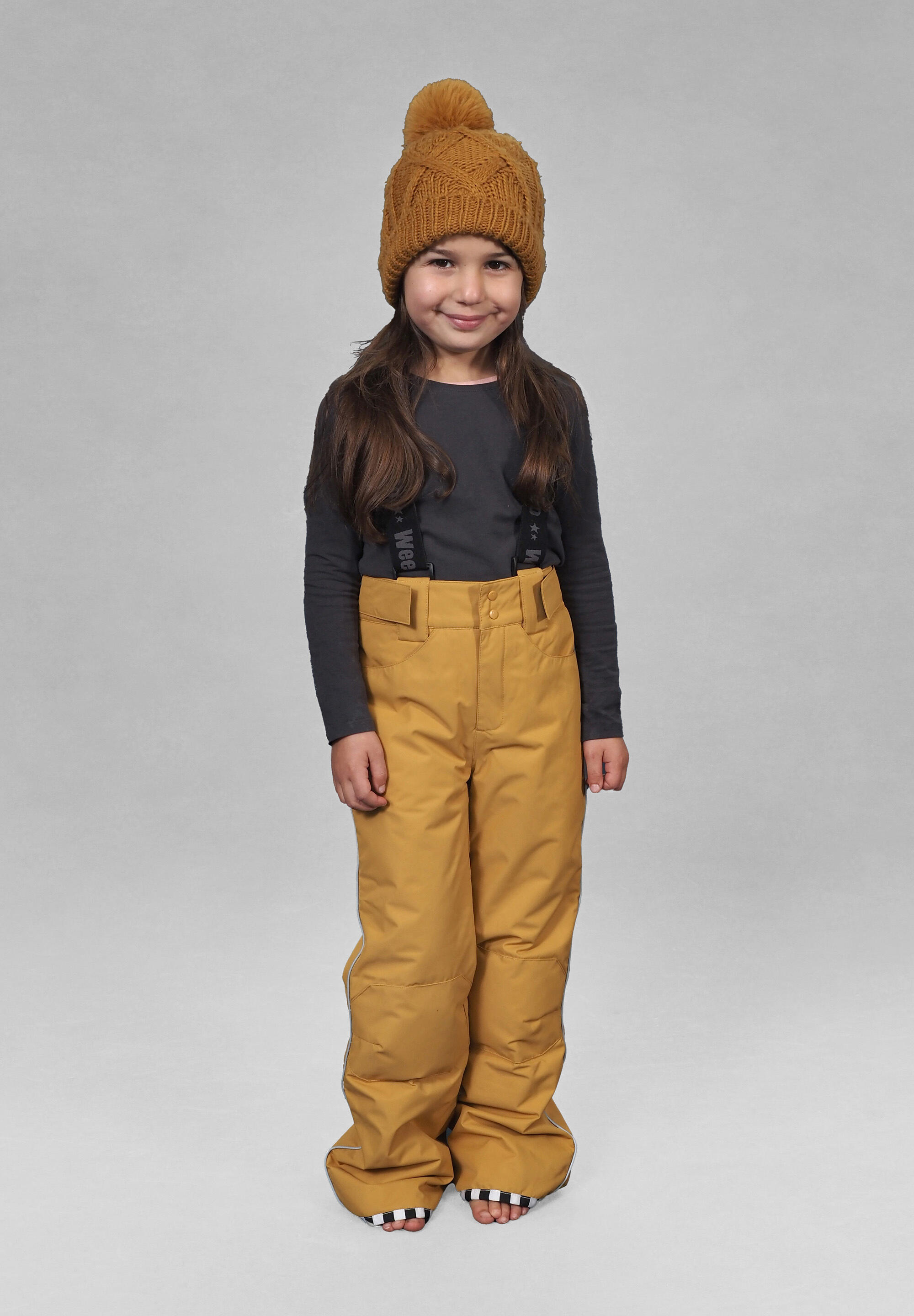 Pantaloni da neve LIODO Löwe arancio screziato impermeabile 3/5