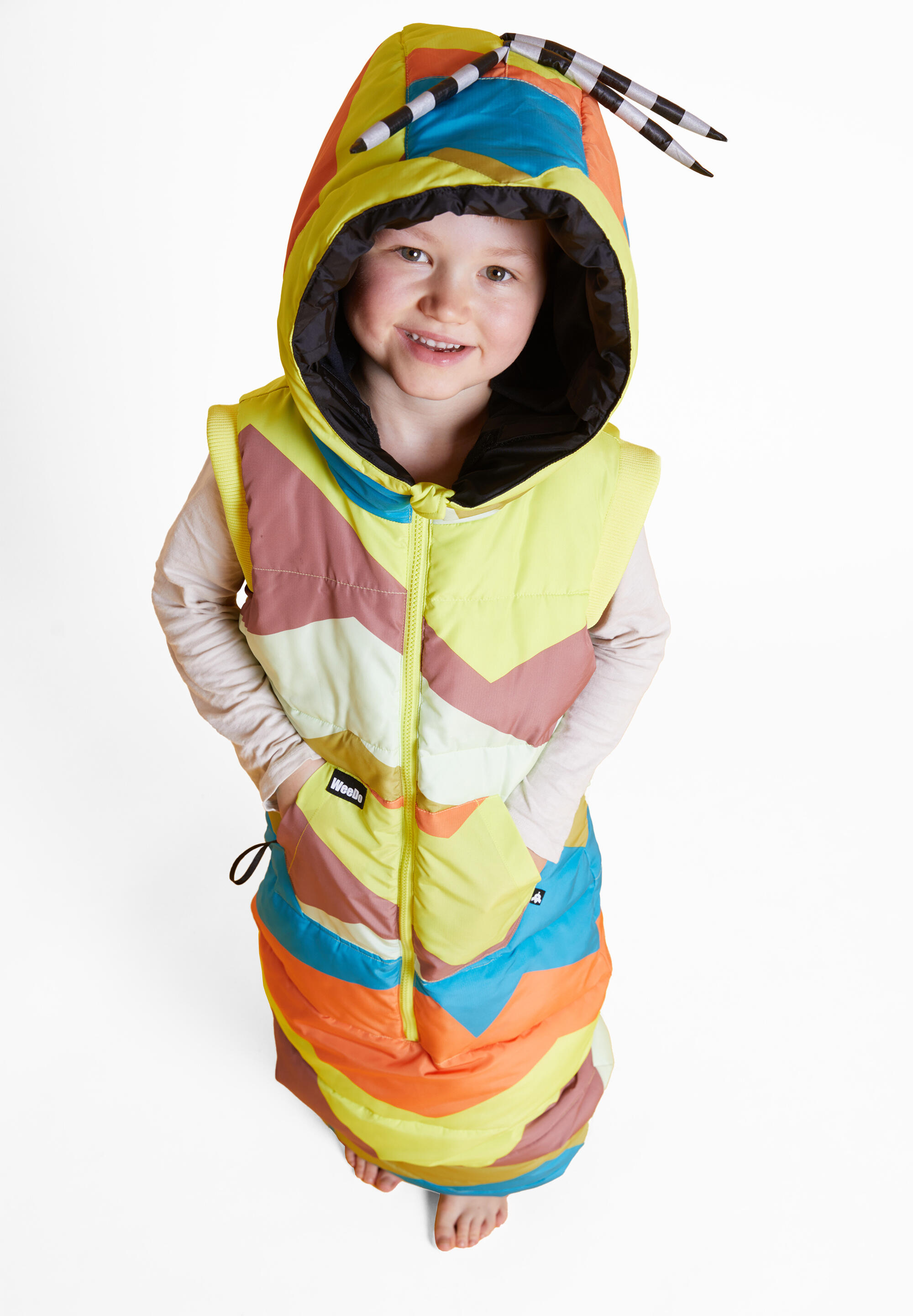 Slaapzak vest WOODY Bird veelkleurig ademend opslagfunctie waterdicht 4/5