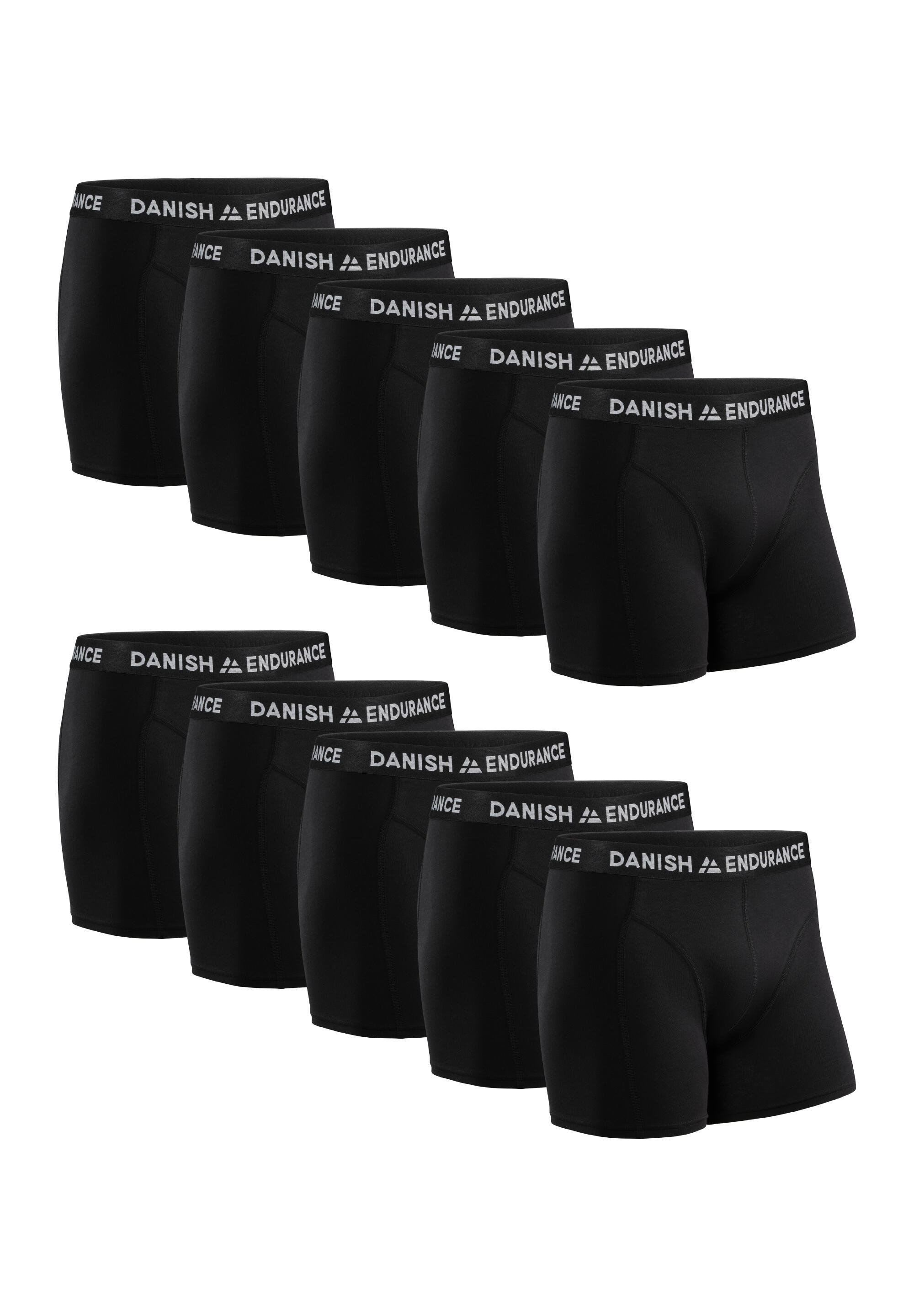 DANISH ENDURANCE Boxershorts Classic Trunks schwarz atmungsaktiv hygienisch multifunktional