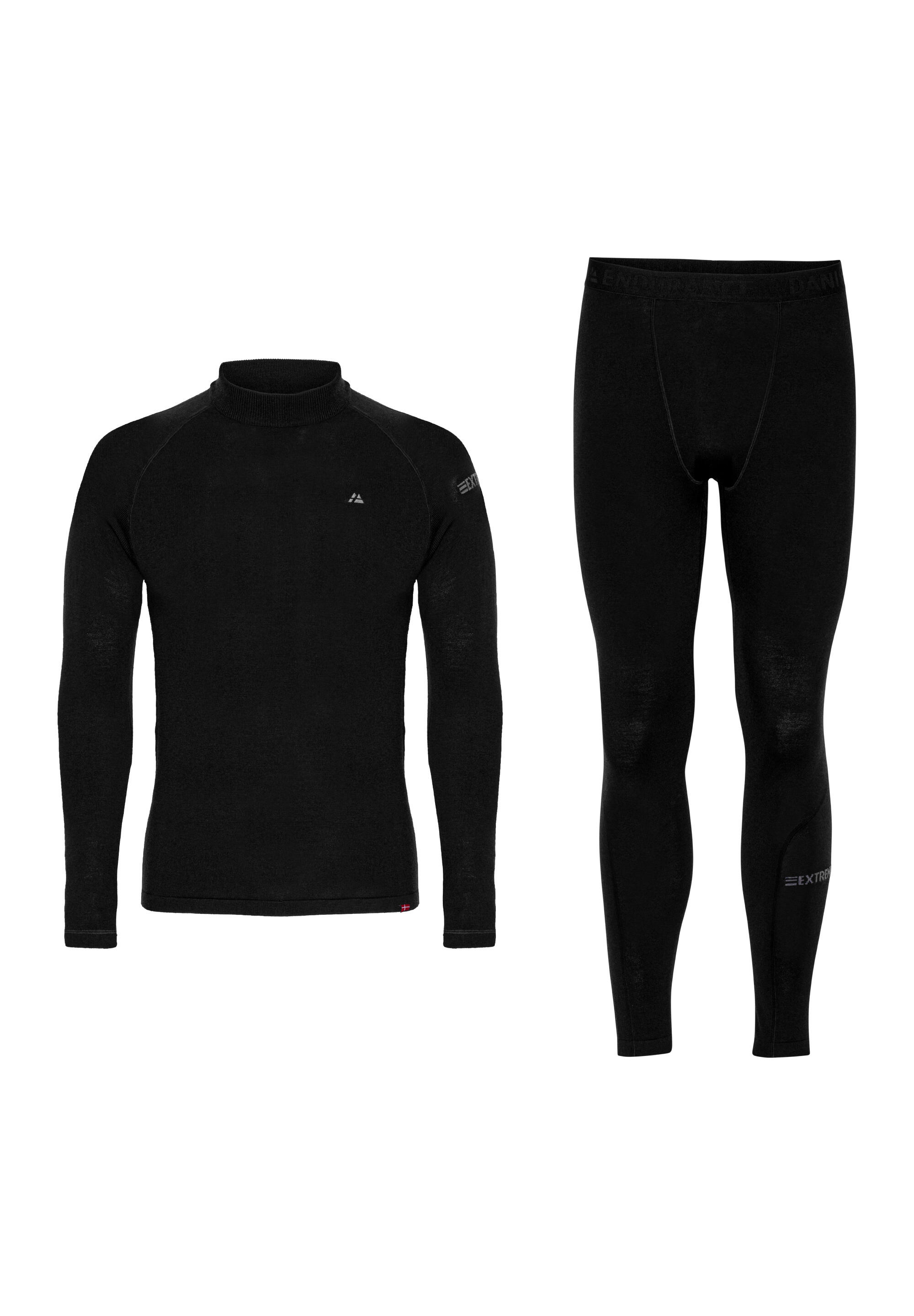 DANISH ENDURANCE Baselayer-Set Extreme Baselayer schwarz atmungsaktiv hautfreundlich glatt