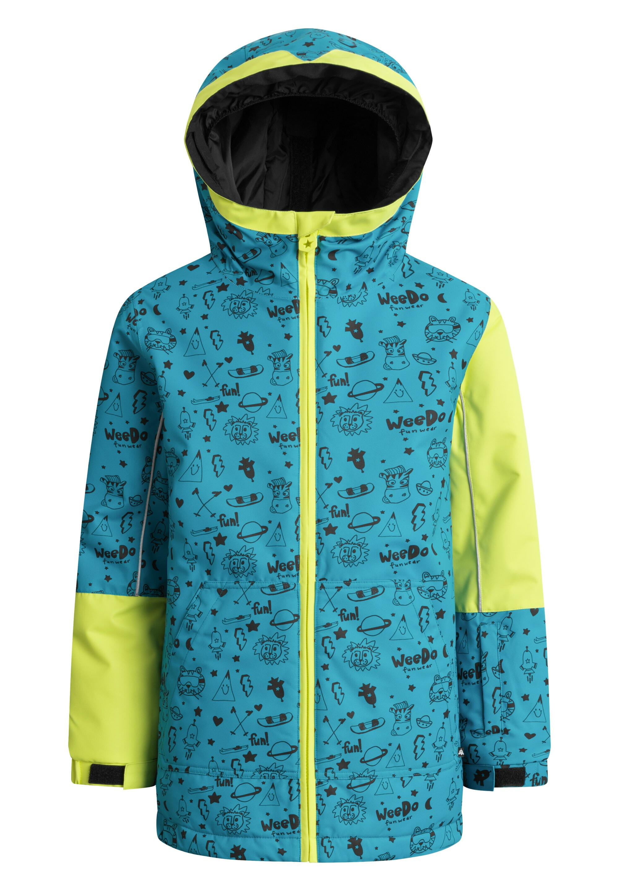 WEEDO FUNWEAR Winterjacke COSMO UNIVERSE petrol atmungsaktiv isolierend reflektierend wärmend