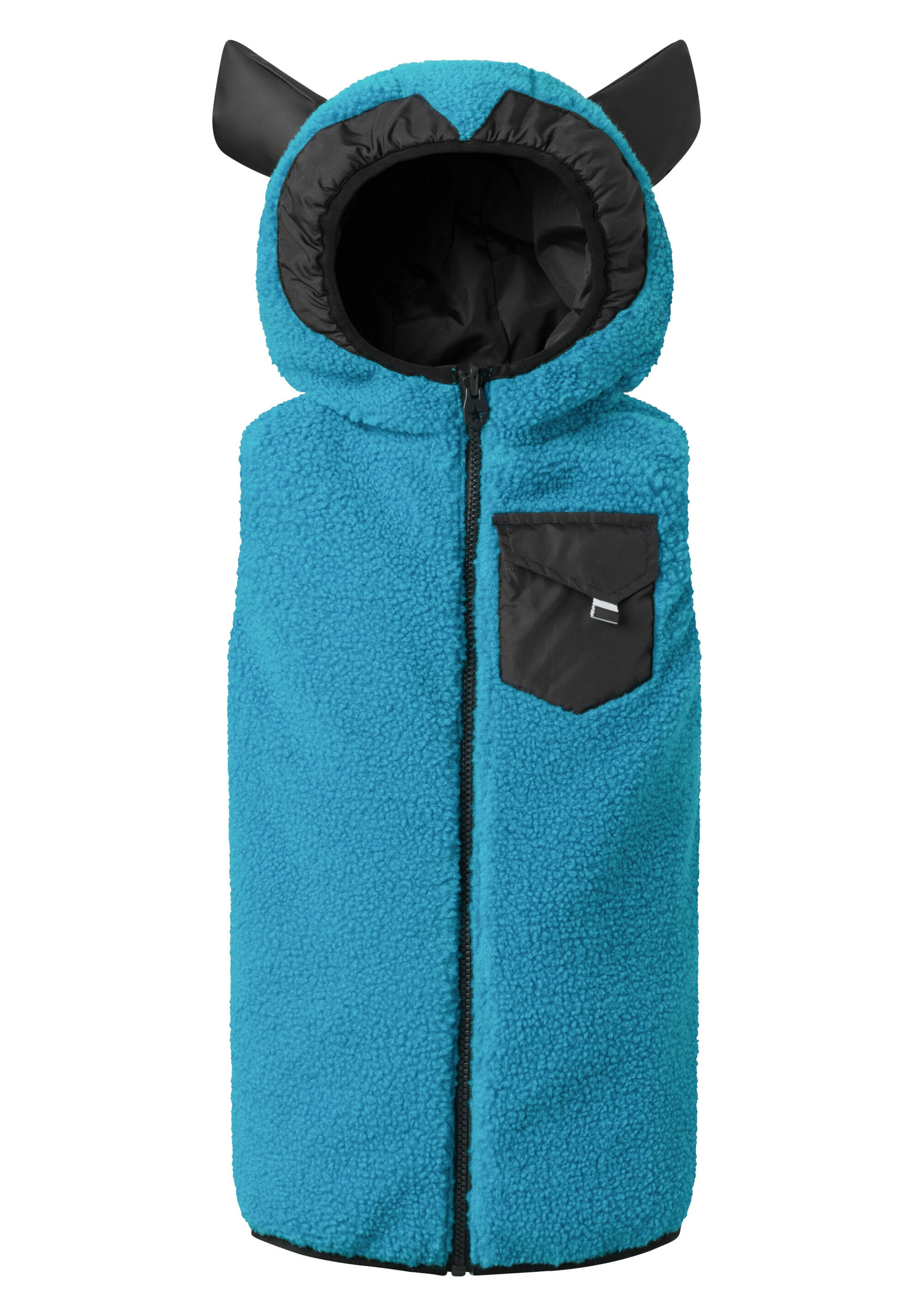 WEEDO FUNWEAR Fleeceweste Monster blau atmungsaktiv schmutzabweisend feuchtigkeitsregulierend